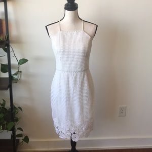 NWOT Guess White Crochet Lace Midi Dress